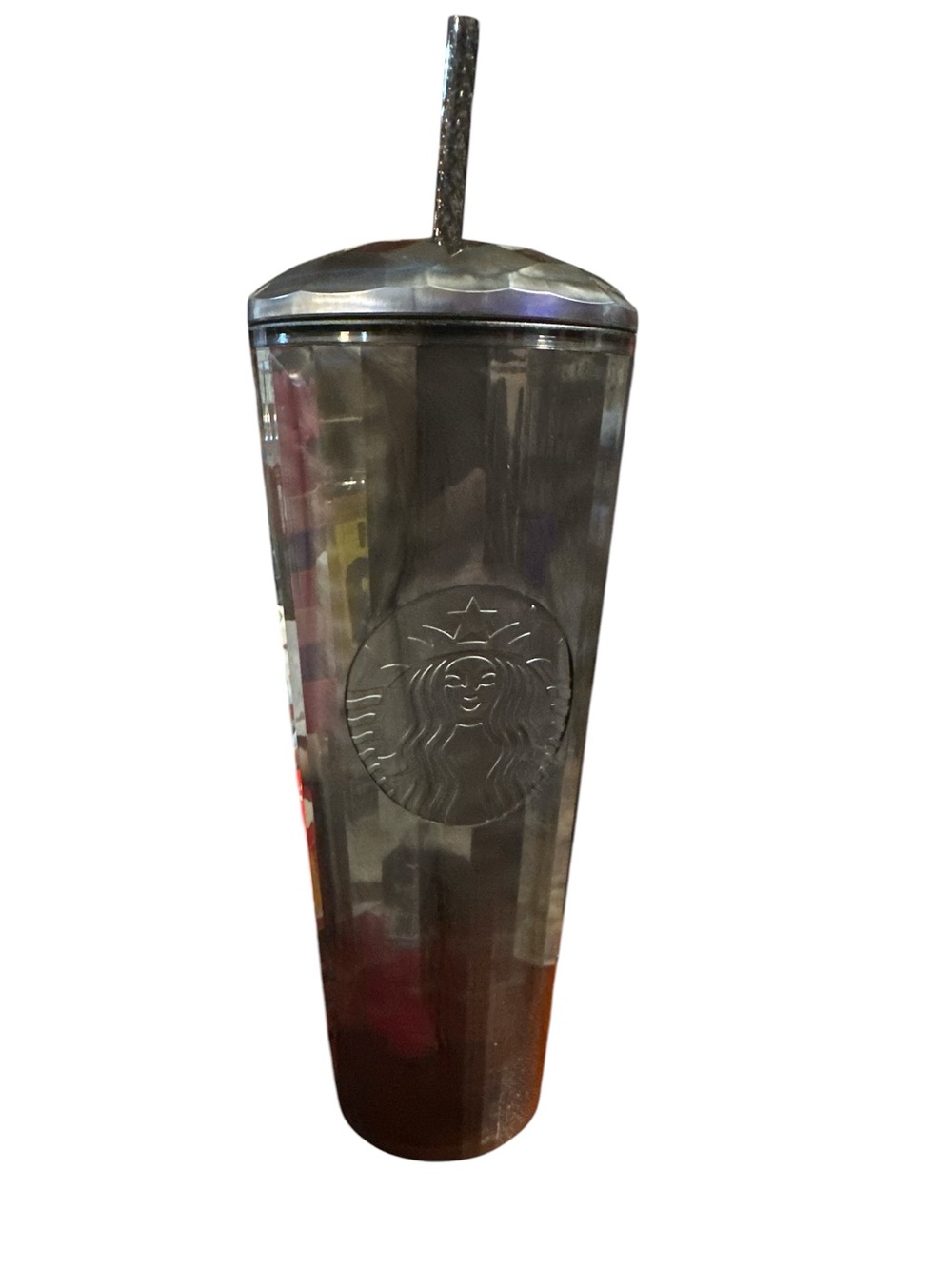 Starbucks Iridescent Smoky Gray Cold Cup with Straw